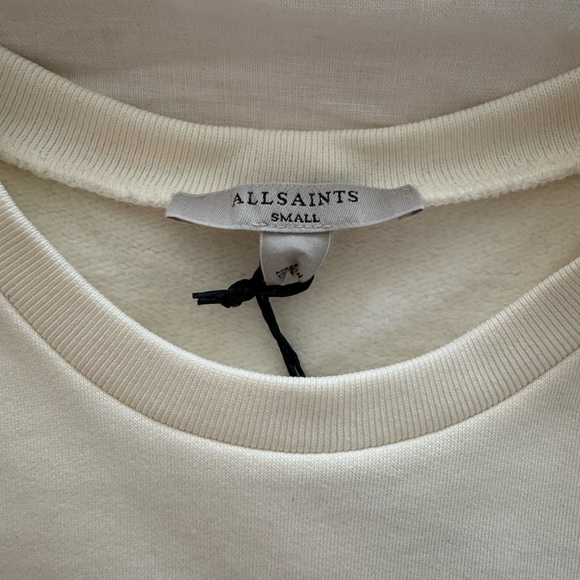 All Saints Off-White Ribbed Tank Top - Picture 3 of 6